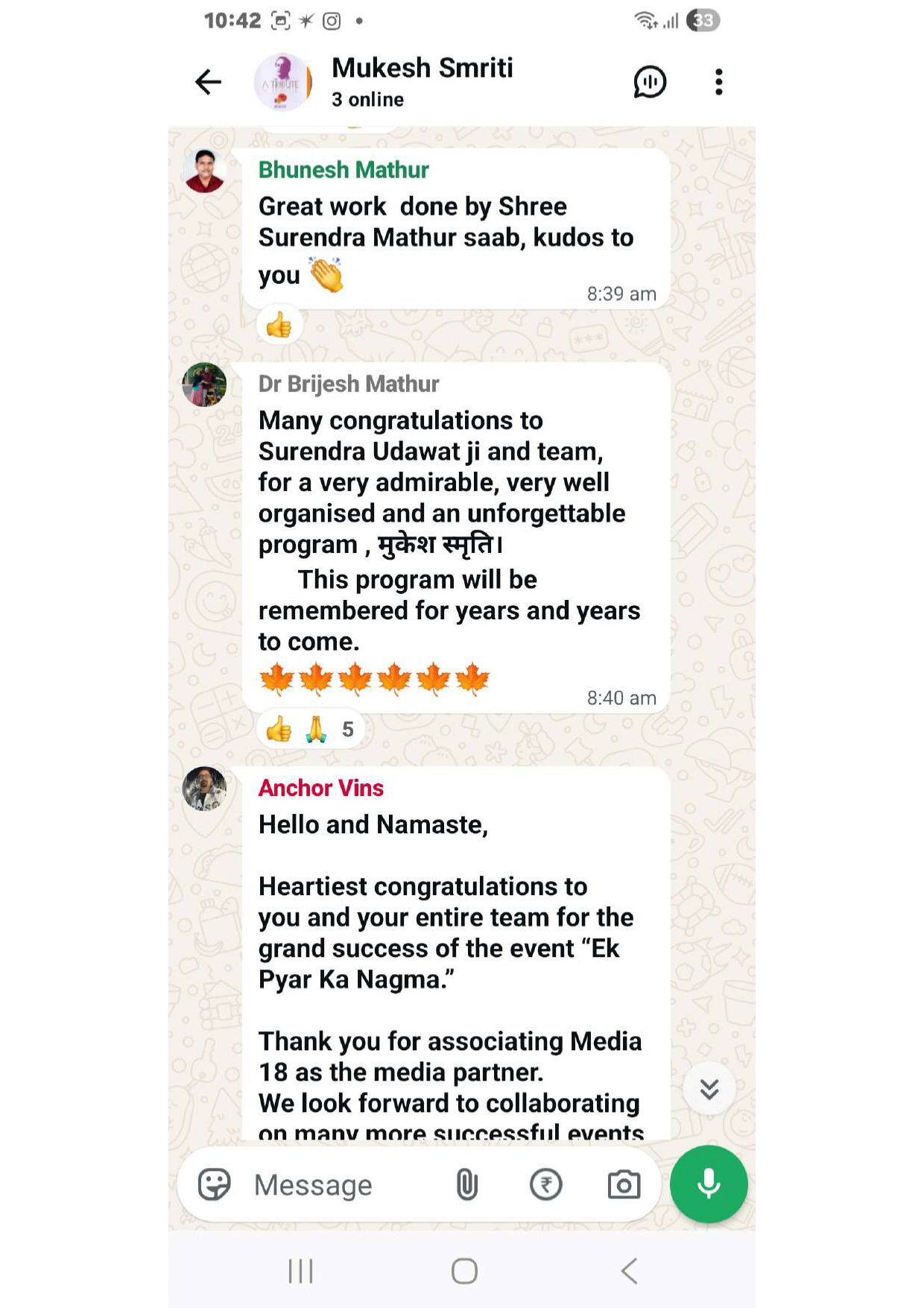 Audience Feedback 10